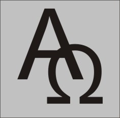 gravemarker symbol A and O